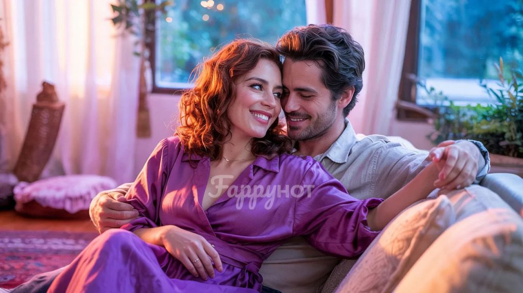 Pareja mostrando conexión emocional deseo sexual