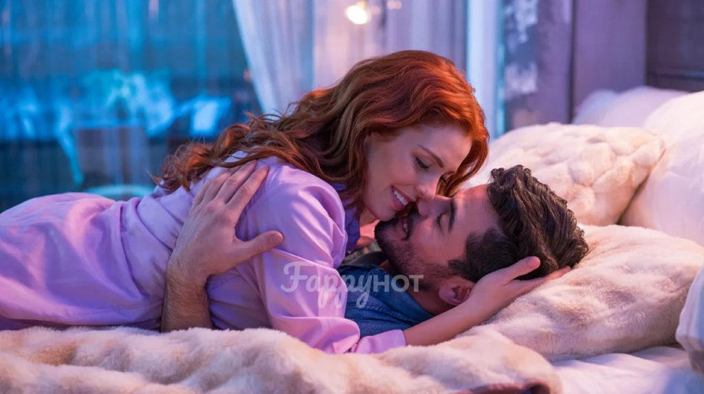 pareja practicando edging en ambiente íntimo